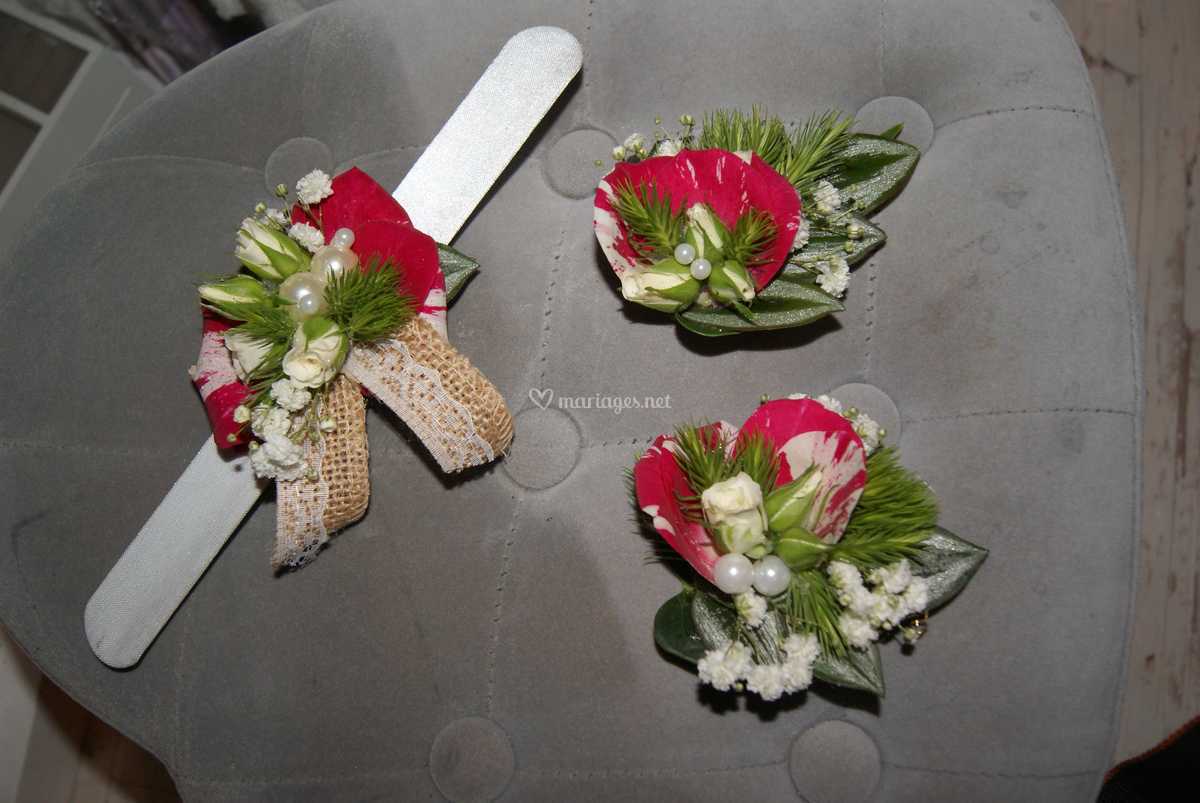 Bracelet Et Boutonniere Temoin De Poesie De Fleurs Photo 33