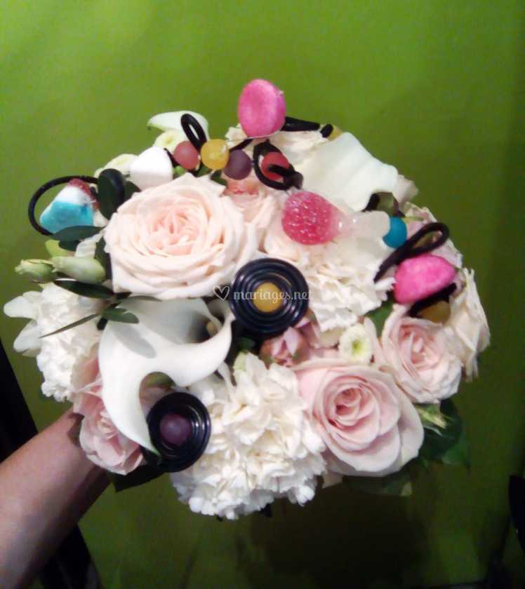 Bouquet De Mariée Avec Bonbons De Bulle De Fleurs Photo 5