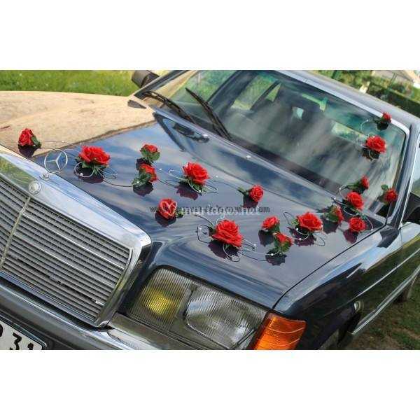 Kit Decoration Voiture Mariees De Compositions Florales Pour