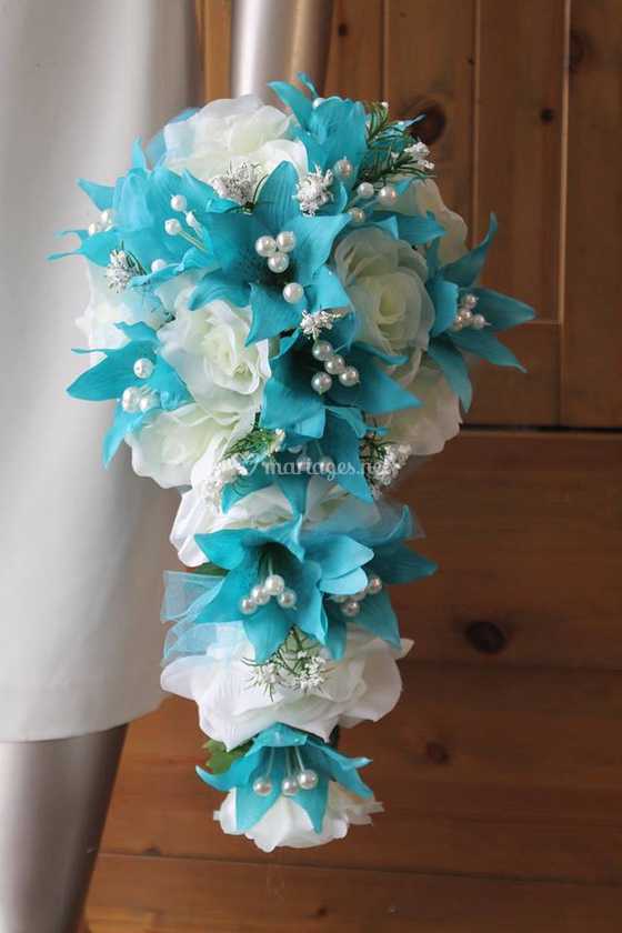 Bouquet Mariage Lys Turquoise De Compositions Florales Pour