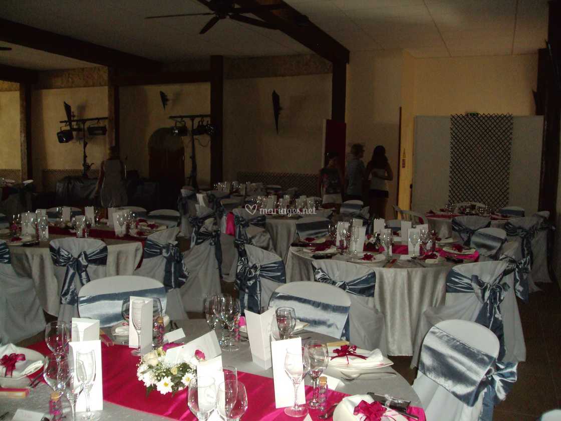 Mariage Blanc Argente Fushia De Elegant Deco Photo 6