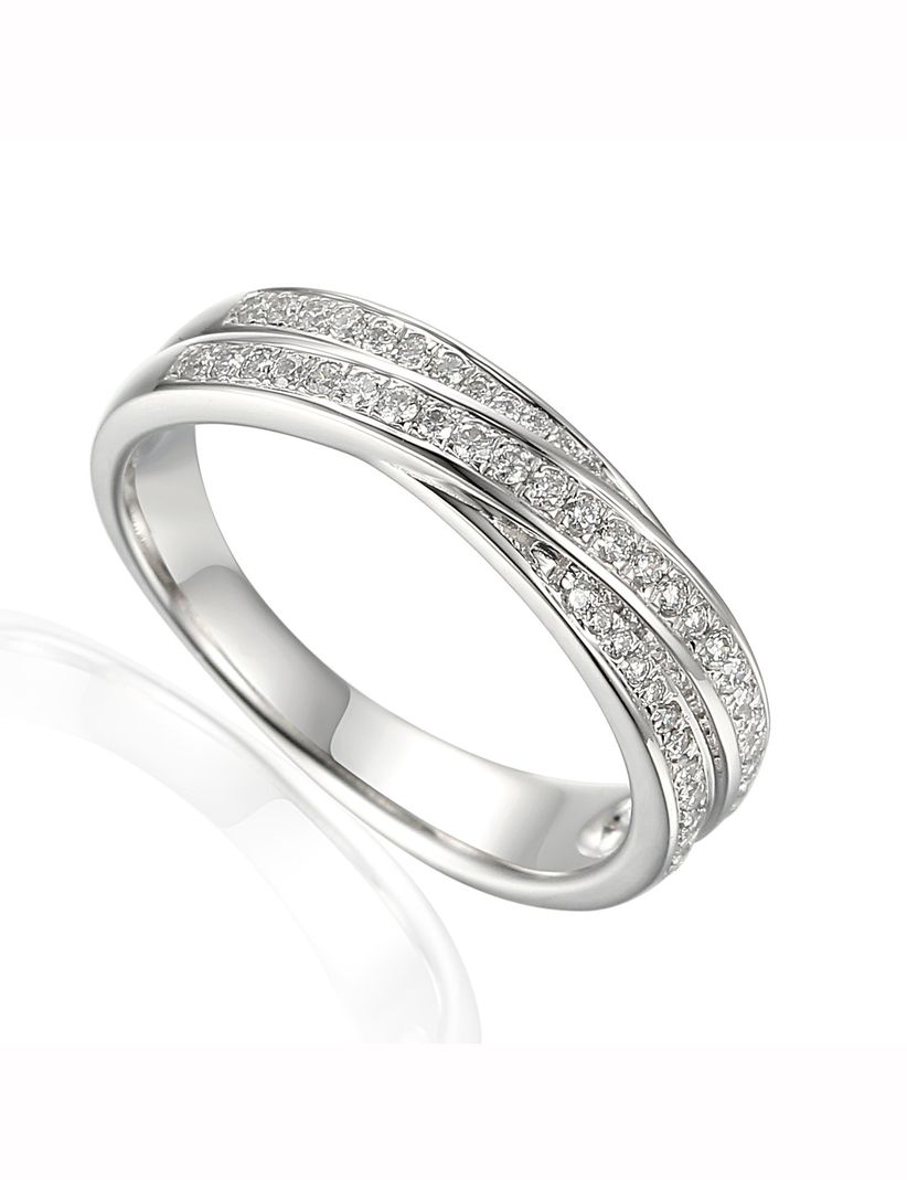 Lot De 3 Alliances Joncs (Lucky Rings) En Argent 925 Plaqué Or - Taille 53 - Avec Zircons - Neuf Sans Emballage