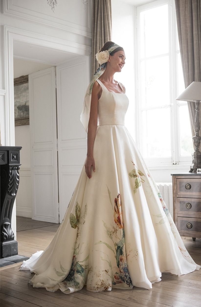 Fleur Décorative à Coudre Ou Coller Pour Robe De Mariée - Couleur Ivoire Et Bleu Royal - Accessoire Cérémonie - Neuf Avec étiquette