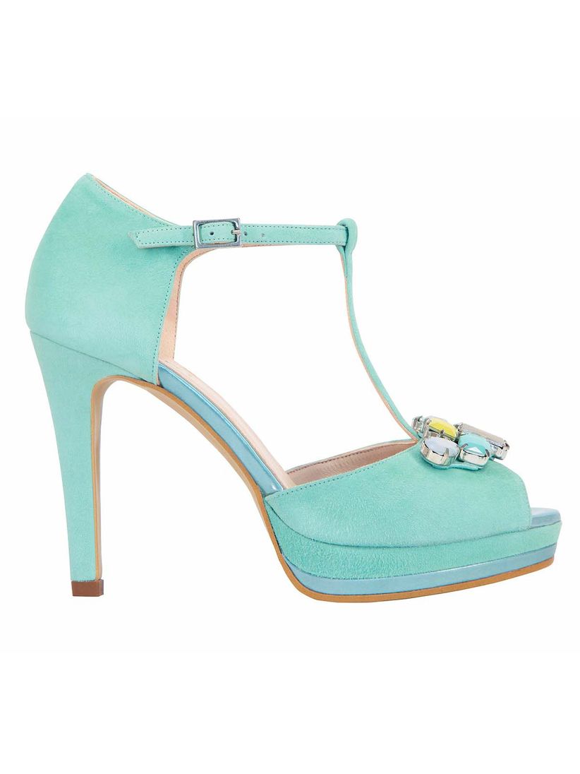 chaussures bleues mariage