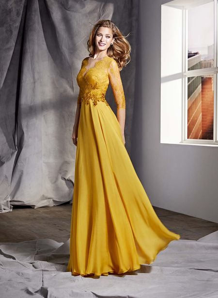 robe de cocktail jaune