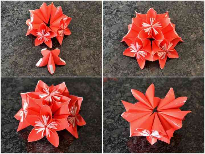 Diy Bouquet De Fleurs En Origami