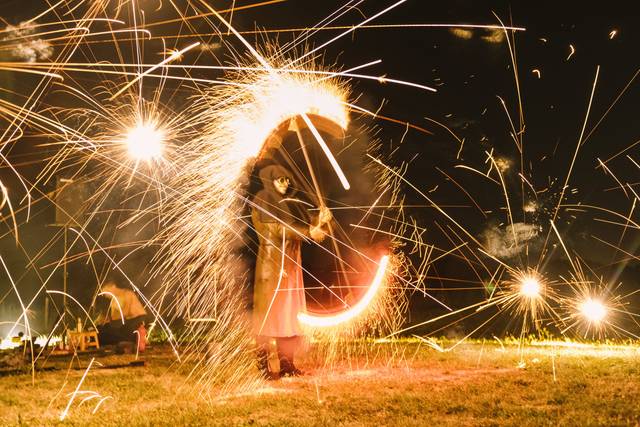 Shay - Spectacle de feu et lumières LED 3