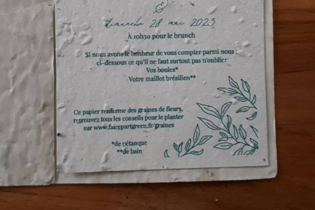 Faire-Part Green 1