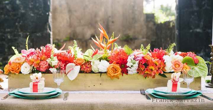 Table d'honneur colorée