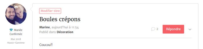 Modification de post