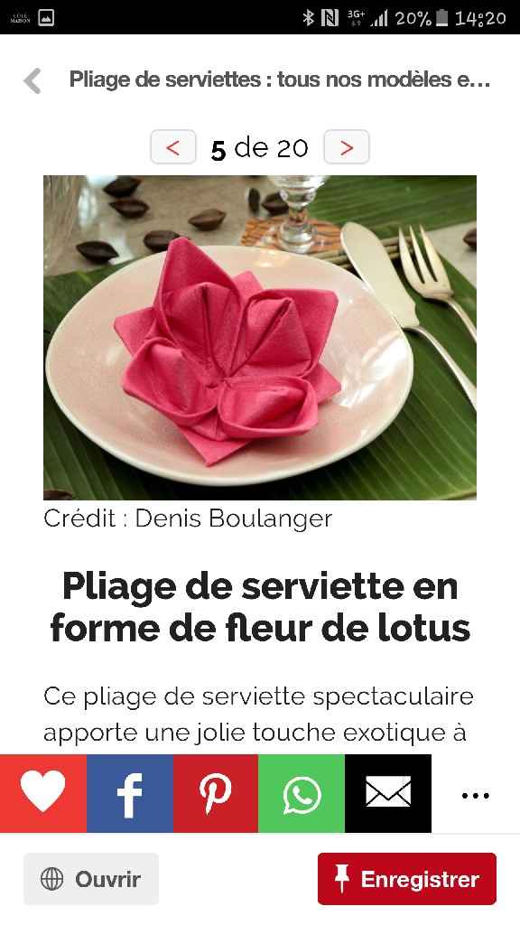 Pliage de serviette - 1