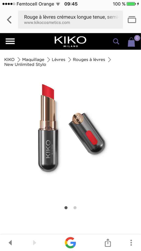 Qui a essayé et utilise les rouges a levres sans transfert de chez kiko? - 1