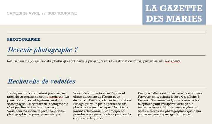 Gazette des mariés - 1