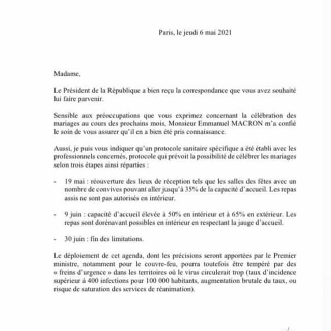 Calendrier validé par le gouvernement 2