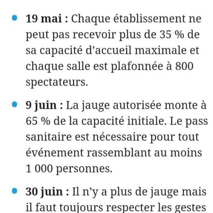 Calendrier validé par le gouvernement - 1