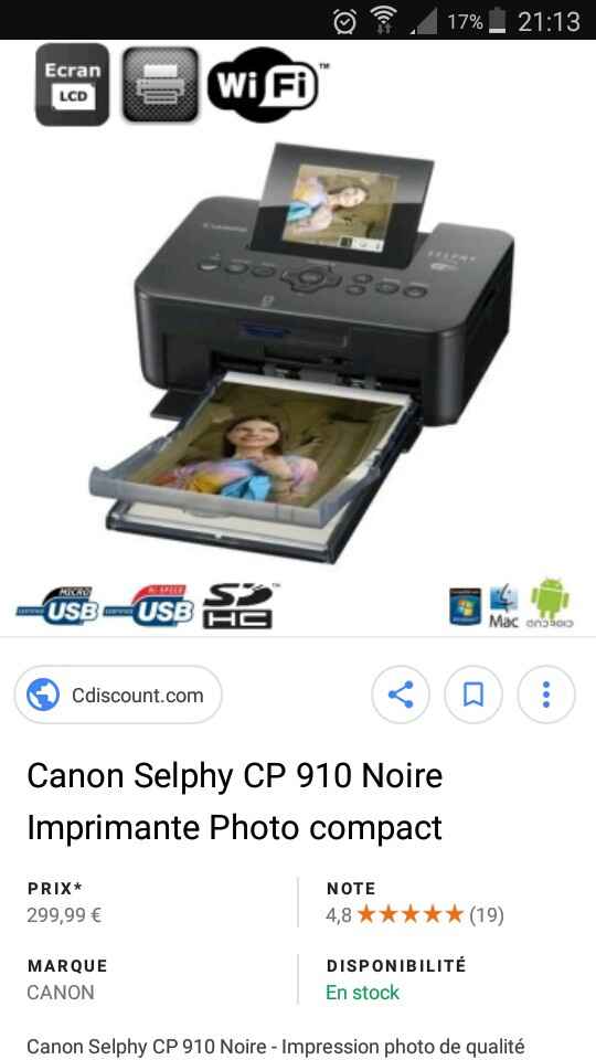 Polaroid vs imprimante photo - 2