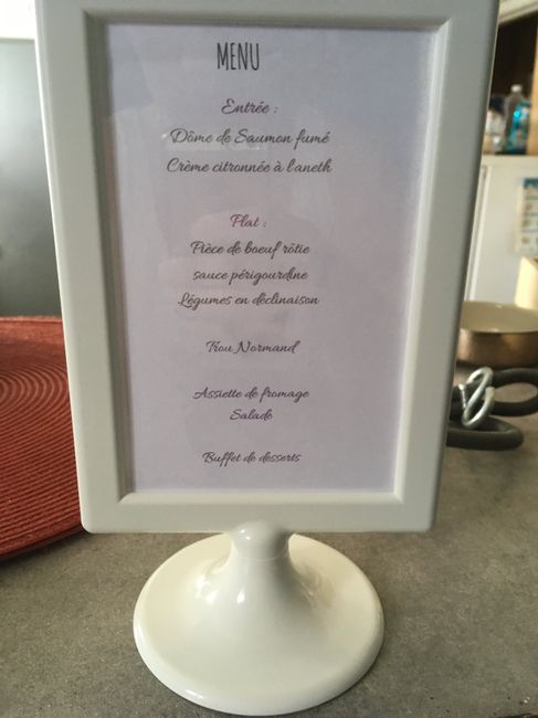 Essaie menu et table - 2