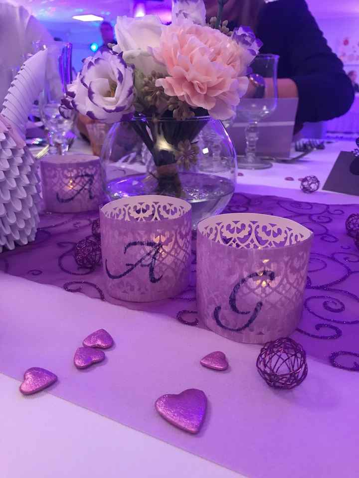 bougeoirs faits main avec nos initiales