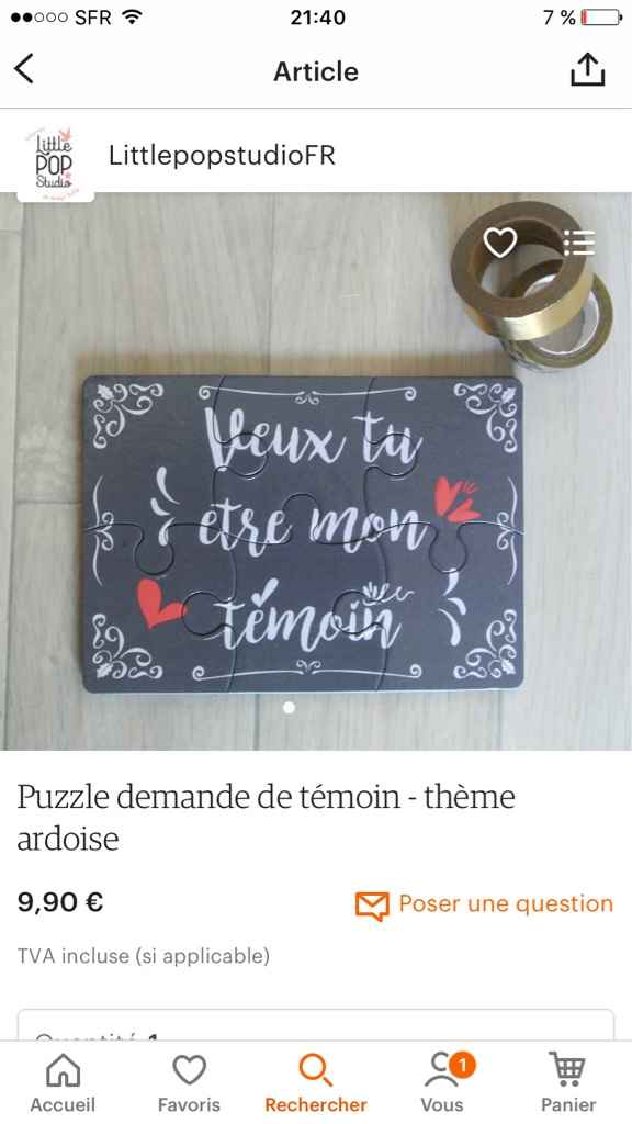 Demande de temoin de façon original - 1