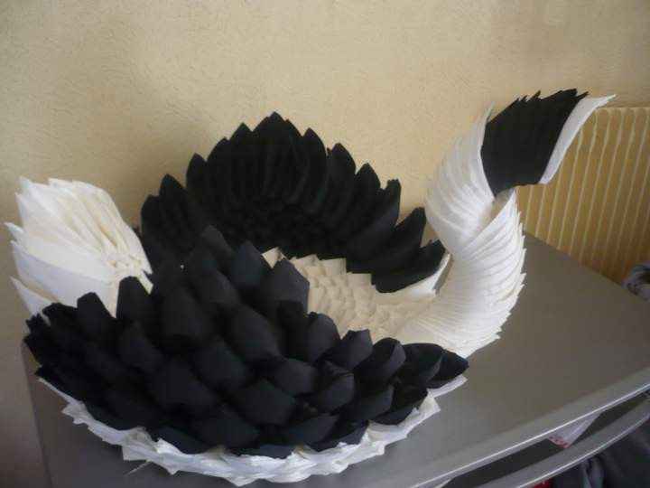 pliage cygne modèle