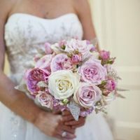 Couronne de fleurs en tissus, english garden - 1