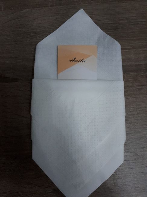 Grande réflexion marque place et pliage de serviette... 6