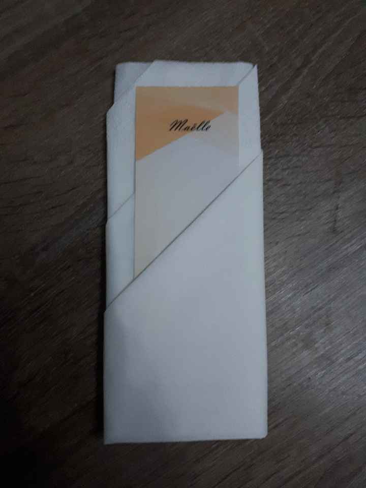 Grande réflexion marque place et pliage de serviette... - 3