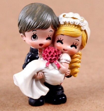 Figurines de mariés - gâteau - 1