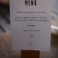 Menu du mariage