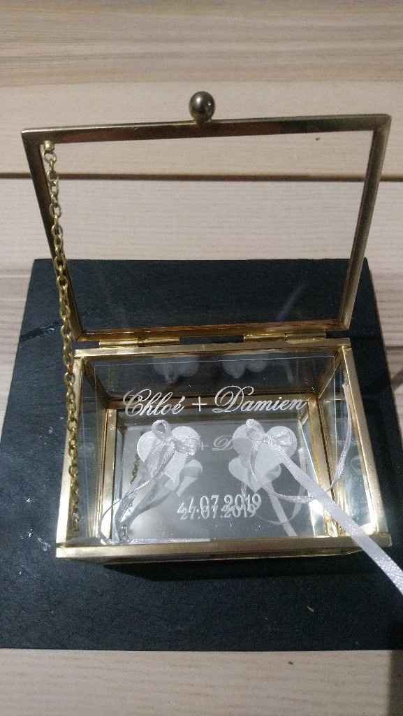 Vos boîtes à alliances en verre et laiton personnalisé - 1