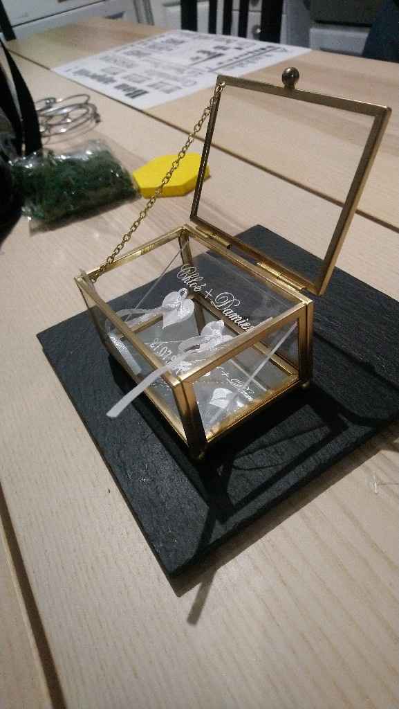 Vos boîtes à alliances en verre et laiton personnalisé - 2