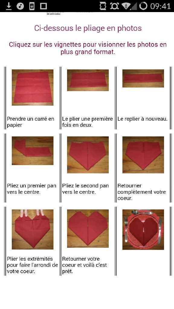 Pliage serviette (idée) - 2