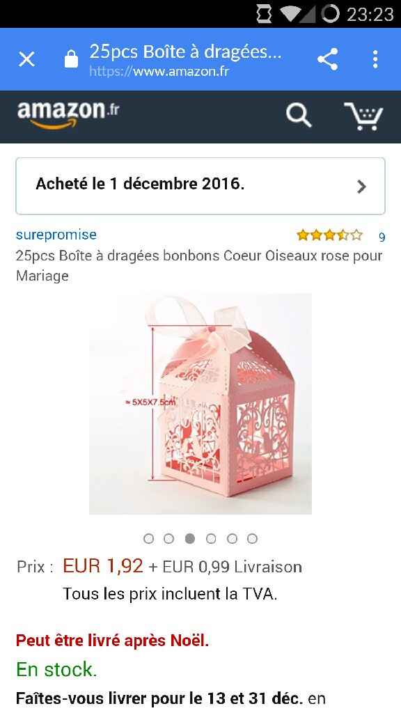 Boite cage non reçu - 1