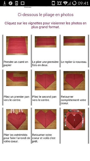 Pliage serviette (idée) - 2