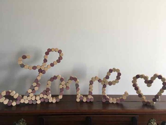 Déco lettres prénoms en bouchons - 1