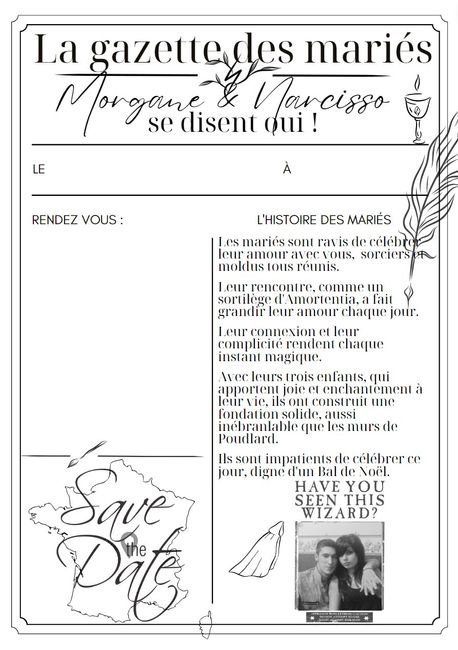 Papeterie Mariage termine ( Harry Potter ) 4