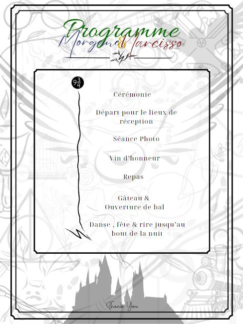 papeterie mariage harry potter 6