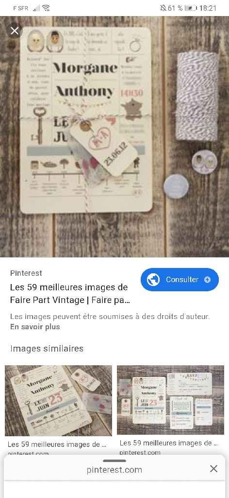 Faire part maison vintage - 2