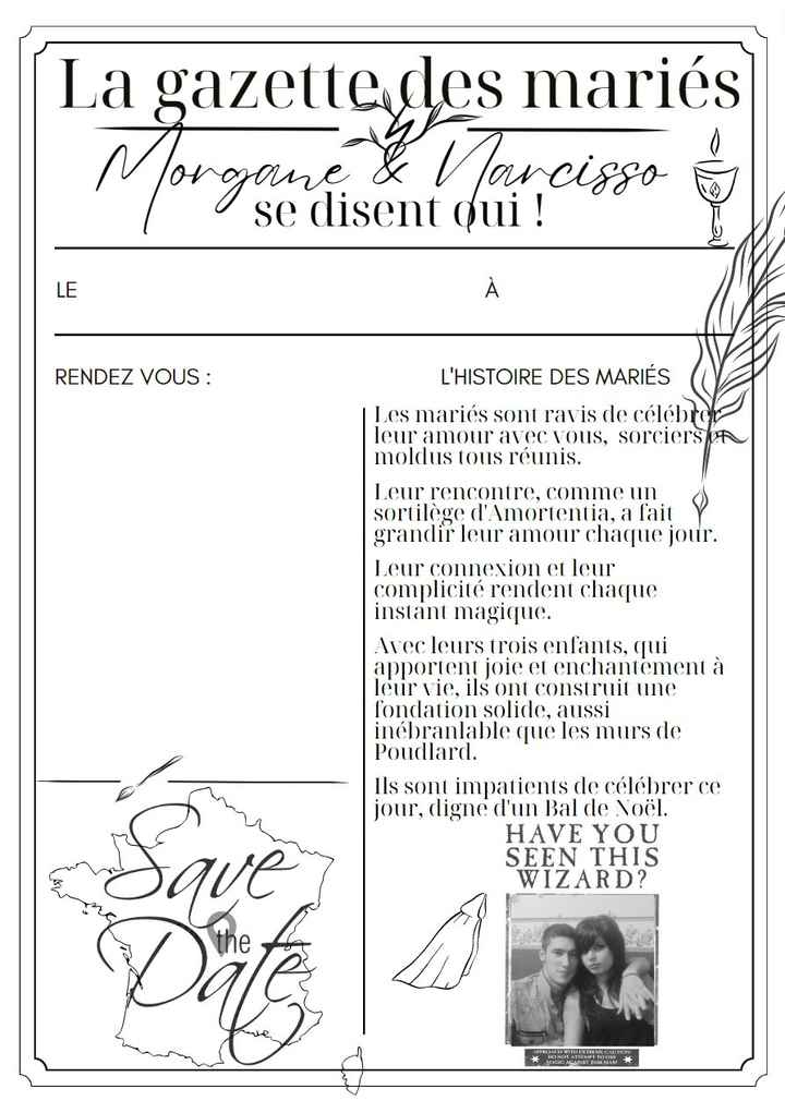 Papeterie Mariage termine ( Harry Potter ) - 4