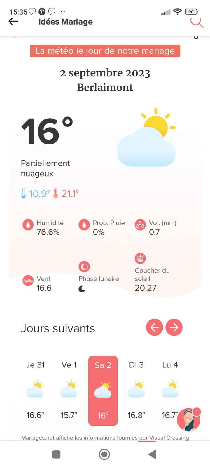 Mariages.net te prédit la météo de ton mariage ☀️😳 - 1