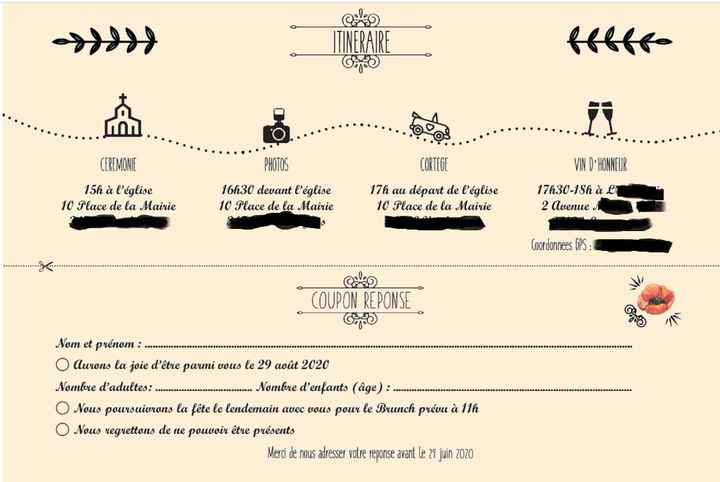 Faire-part coupon reponse - 1