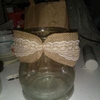 Vase Centre de table invités et pompons - 2