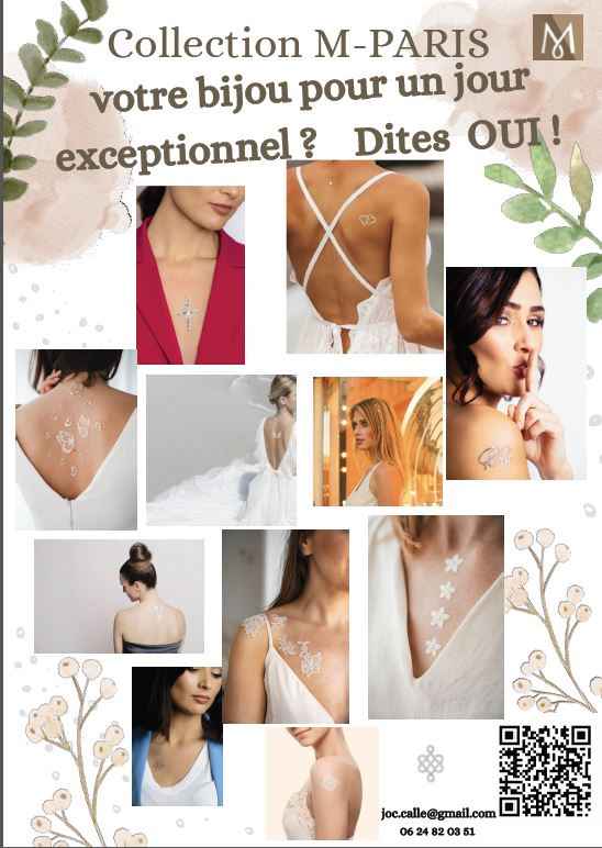 Bijou de peau repositionnable pour sublimer votre corps le jour du mariage - 1