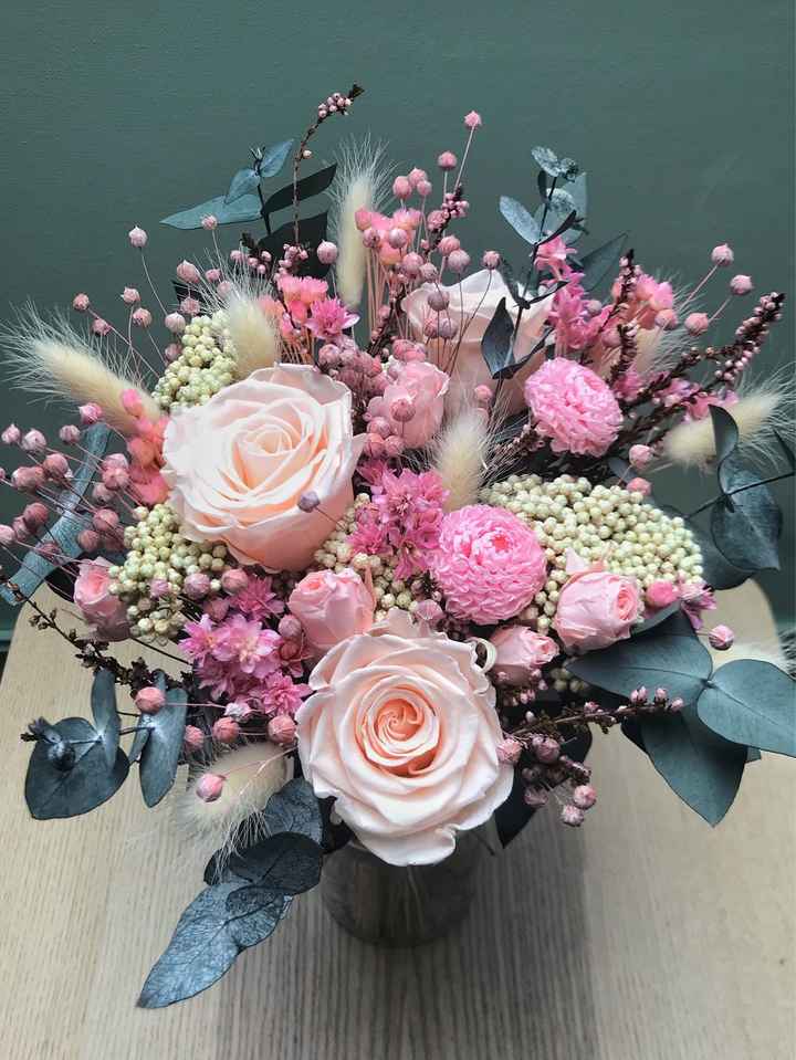 Bouquet en fleurs stabilisées / séchées - 1