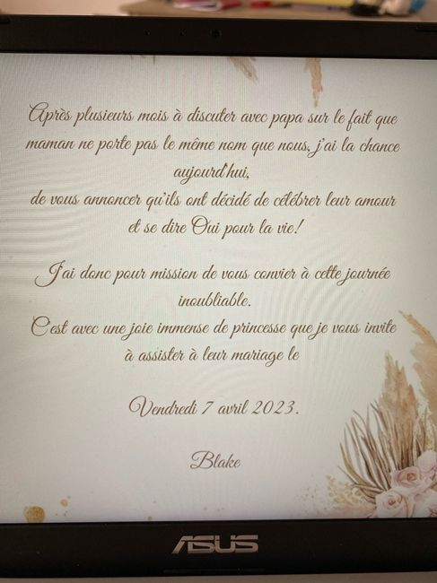 Concours voici mon Faire-part/gwendoline 2