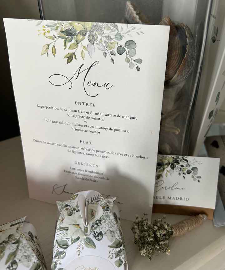 Menu ou  pas sur la table - 1
