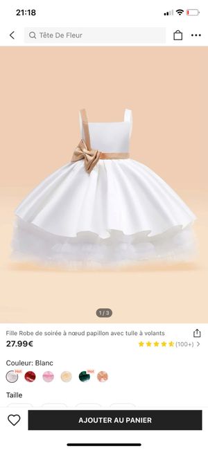 Tenue pour demoiselles d'honneur ( enfants) 1