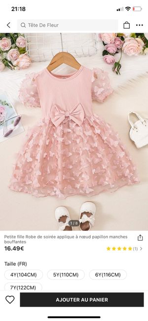 Tenue pour demoiselles d'honneur ( enfants) 2