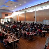 vue ver l'entrée de la salle