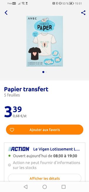 Papier pour transfert 1